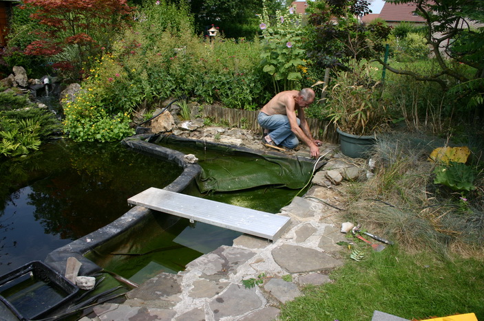 La cration et construction d'une terrasse en bois - prparation de l'assise  2 