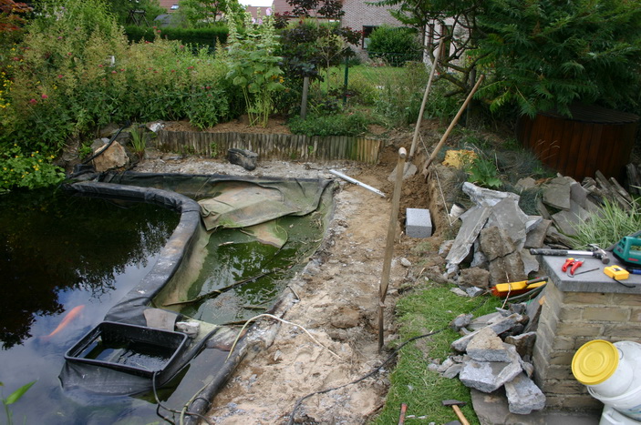 La cration et construction d'une terrasse en bois - prparation de l'assise  6 