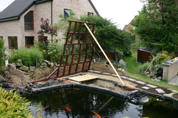 La cration et construction d'une terrasse en bois - La base est faite  5 